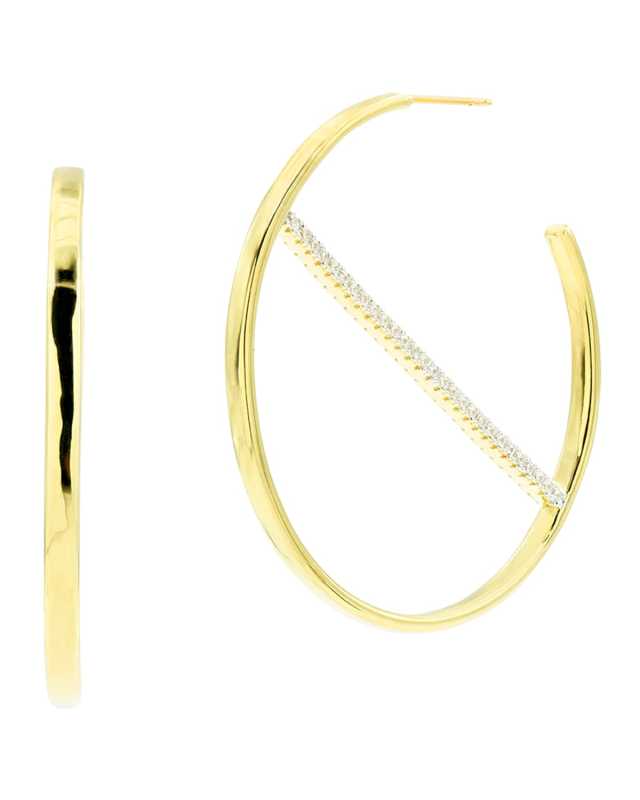 Strike Through Large Hoop Earrings